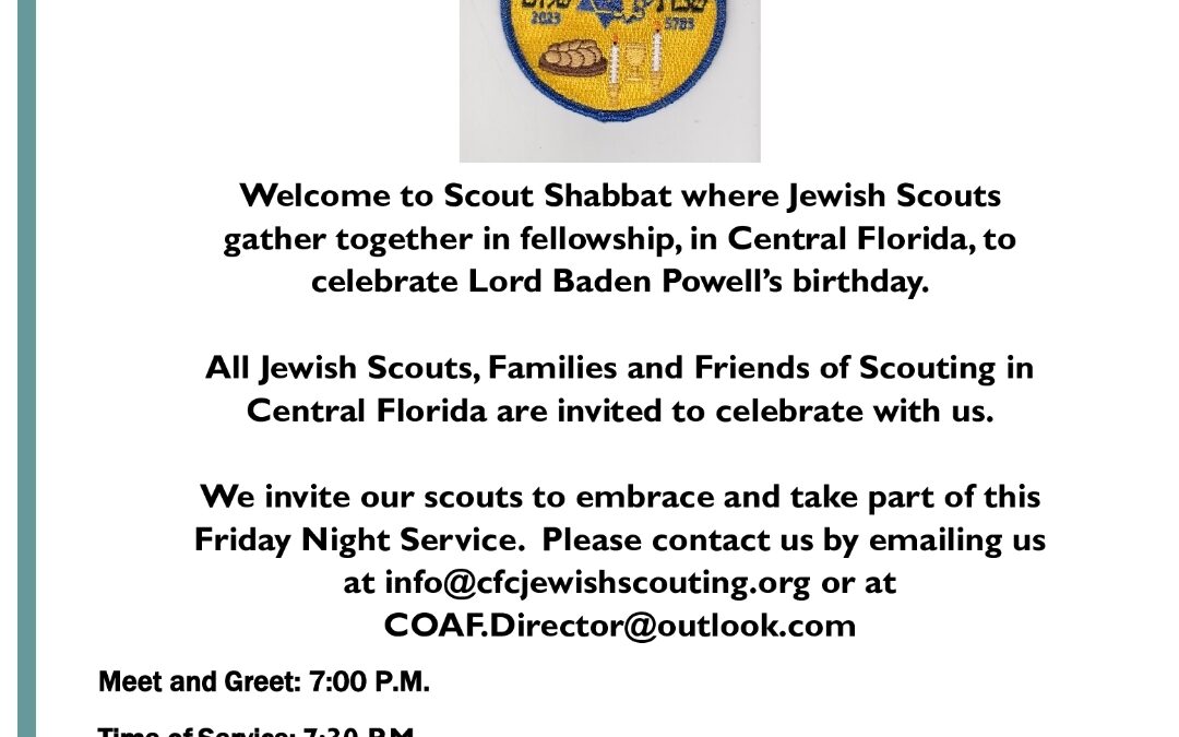 Scout Shabbat 2/24/2023